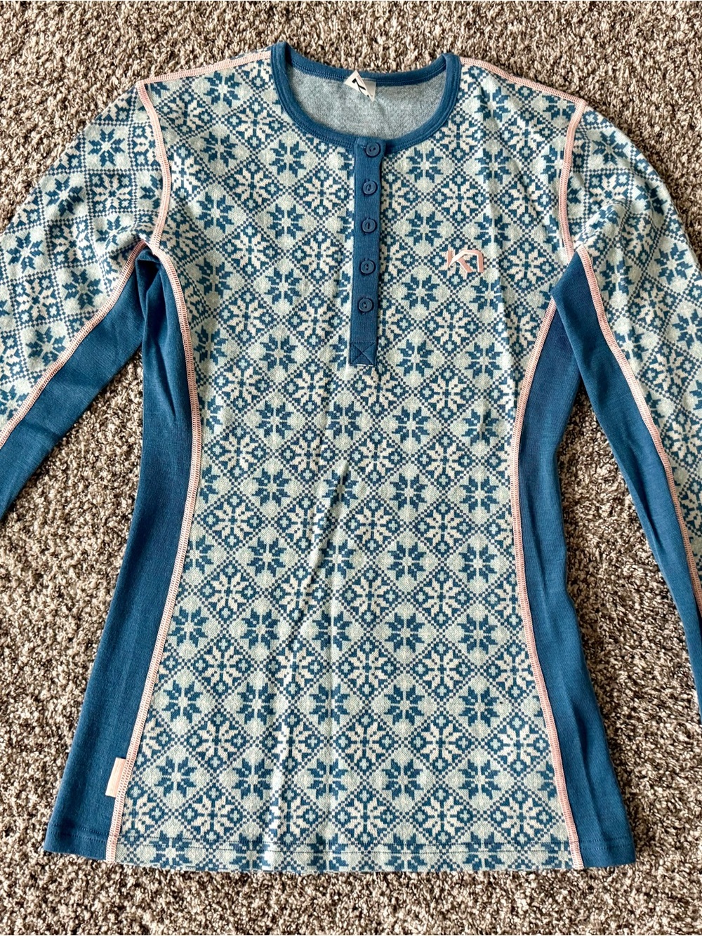 New Kari Traa 100% Marino Wool Womens Long Sleeve Baselayer
